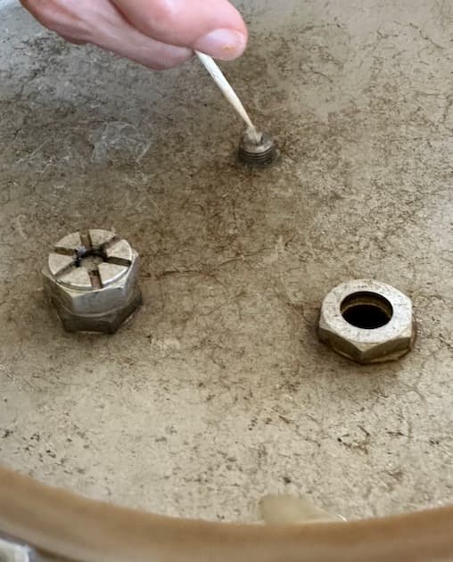 詰まった大豆の皮